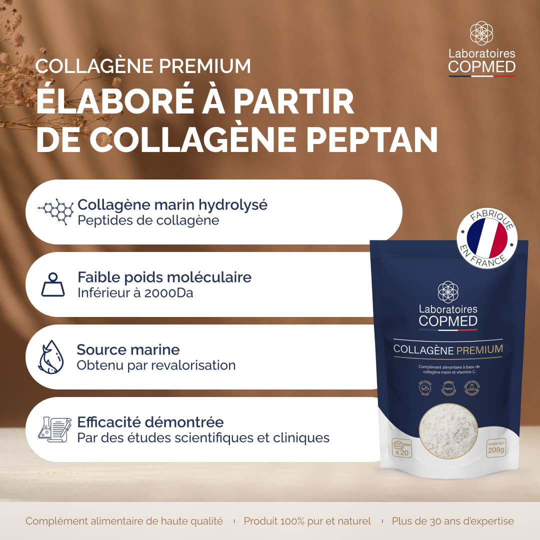 Collagène Premium, un produit des Laboratoires COPMED composé de PEPTAN